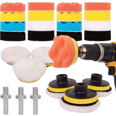 25 Pcs Car Polishing Kit, Polishing Pad for M10 M14 Drill, Cordless Screwdriver and Polishing Machines, Different Levels of Softness In Australia - Darrahopens