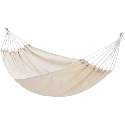 Hammock Outdoor Reinforced Anti-Rollover Hammock for Home Dormitory Summer Camping, Beige Double, 190 x 150 cm, 74.8 x 59.1 Inch In Australia - Darrahopens