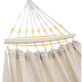 Hammock Outdoor Reinforced Anti-Rollover Hammock for Home Dormitory Summer Camping, Beige Double, 190 x 150 cm, 74.8 x 59.1 Inch In Australia - Darrahopens