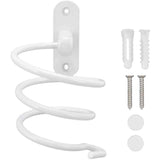 Multifunctional Spiral Hair Dryer Holder Wall Mounted Bathroom Hair Dryer Rack, Compatible with Most Hair Dryers