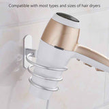 Multifunctional Spiral Hair Dryer Holder Wall Mounted Bathroom Hair Dryer Rack, Compatible with Most Hair Dryers