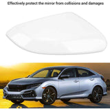 Rearview Mirror Cover with Reinforced Anti-Collision and Weather Resistant Protection Compatible with Honda Civic 2016-2021 White Right 76201 TBA A11