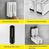 Manual Soap Dispenser, ABS Press, Wall Mounted Soap Dispenser for Home Hotel White, 300 ml In Australia - Darrahopens