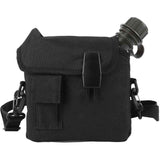Outdoor Water Bottle Large Capacity Portable Flat Camping Water Bottle with Waist Bag for Outdoor Sports Hiking Black, 1.5 L In Australia - Darrahopens