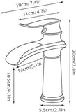 Waterfall Bathroom Faucet Single Handle Mixer Tap Hot and Cold for Bathroom Sink Washbasin, Low Model, Brushed Nickel
