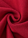 BX0011-DARK 100% Cotton Kids V-Neck Striped Sweater Vest, Boys and Girls Knitwear, Dark Red, Size 120