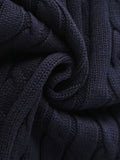 BX0038-NAVY 100% Cotton Kids V-Neck Striped Sweater Vest, Boys and Girls Knitwear, Navy Blue, Size 110