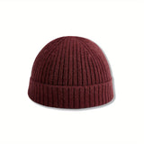 HTTWW 2-Pack Unisex Short Brim Knitted Beanie, Warm Winter Streetwear Hat In Australia - Darrahopens