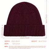 HTTWW 2-Pack Unisex Short Brim Knitted Beanie, Warm Winter Streetwear Hat In Australia - Darrahopens