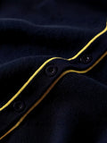 KS0007-NAVY 100% Cotton Kids V-Neck Long sleeve Button Cardigan, Boys and Girls School Uniform Knitwear, Navy Blue, Size 140