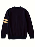 KS0015-NAVY 100% Cotton Kids V-Neck Long sleeve Button Cardigan, Boys and Girls School Uniform Knitwear, Navy Blue, Size 170 In Australia - Darrahopens