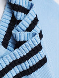 KS0017-LIGHT 100% Cotton Kids V-Neck Long sleeve Button Cardigan, Boys and Girls Knitwear, Light Blue, Size 130