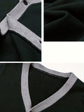 KS0034-DARK 100% Cotton Kids V-Neck Long sleeve Button Cardigan, Boys and Girls Knitwear, Dark Green, Size 165