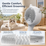 Pink Pet Spray Grooming Brush for Cats and Dogs, Rechargeable Self Cleaning Slicker Brush with Fine Mist, 30ml Water Tank, 500mAh Battery, One Click Fur Release, Type-C Charging