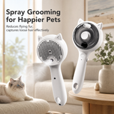 Pink Pet Spray Grooming Brush for Cats and Dogs, Rechargeable Self Cleaning Slicker Brush with Fine Mist, 30ml Water Tank, 500mAh Battery, One Click Fur Release, Type-C Charging