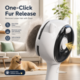 White Pet Spray Grooming Brush for Cats and Dogs, Rechargeable Self Cleaning Slicker Brush with Fine Mist, 30ml Water Tank, 500mAh Battery, One Click Fur Release, Type-C Charging