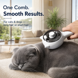White Pet Spray Grooming Brush for Cats and Dogs, Rechargeable Self Cleaning Slicker Brush with Fine Mist, 30ml Water Tank, 500mAh Battery, One Click Fur Release, Type-C Charging
