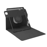 SENYOSON Black iPad Case for 11th/10th Generation 11/10.9 Inch 2025/2022, Detachable Magnetic Rotating Stand Cover with Honeycomb Back Panel Cooling, Snug Fit Protective Case