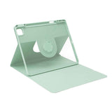 SENYOSON Green iPad Case for 11th/10th Generation 11/10.9 Inch 2025/2022, Detachable Magnetic Rotating Stand Cover with Honeycomb Back Panel Cooling, Snug Fit Protective Case