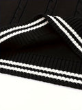 SW002-BL 100% Cotton Kids V-Neck Cable Knit Sweater Vest, Boys and Girls Knitwear, Bl, Size 110