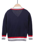 SW013-R 100% Cotton Kids V-Neck Long sleeve Button Cardigan, Boys and Girls School Uniform Knitwear, R, Size 110 In Australia - Darrahopens