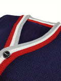 SW013-R 100% Cotton Kids V-Neck Long sleeve Button Cardigan, Boys and Girls School Uniform Knitwear, R, Size 110 In Australia - Darrahopens