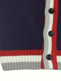 SW013-R 100% Cotton Kids V-Neck Long sleeve Button Cardigan, Boys and Girls School Uniform Knitwear, R, Size 110 In Australia - Darrahopens