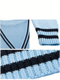 SW017 100% Cotton Kids V-Neck Long sleeve Button Cardigan, Boys and Girls School Uniform Knitwear, Steel Blue, Size 110 In Australia - Darrahopens
