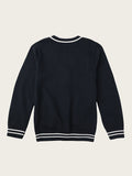SW019 100% Cotton Kids V-Neck Long sleeve Button Cardigan, Boys and Girls School Uniform Knitwear, Navy Blue, Size 120 In Australia - Darrahopens