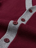 SW020 100% Cotton Kids V-Neck Long sleeve Button Cardigan, Boys and Girls School Uniform Knitwear, Scarlet, Size 110 In Australia - Darrahopens