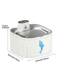 U7 Cat Water Fountain Waterer 3L/101oz, Wireless & USB Rechargeable Pet Water Fountain with 304 Stainless Steel Lid, Smart Infrared Motion Sensor Automatic Pet Water Dispenser, Ultra Quiet Pump, Detachable Easy Clean
