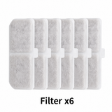Cat Water Fountain Replacement Filters, 6 Pack Pet Fountain Filters with Activated Carbon and Sponge, Compatible with 3L/101oz Automatic Cat Water Fountains