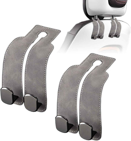 Car Purse Hook Purse Hook for Car Seats Headrest Car Seat Hooks,Heavy Duty Vehicle Organizer for Handbags, Groceries, Purses, Keep Car Tidy (Gray, 2 Pack)