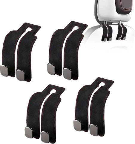 Car Purse Hook Purse Hook for Car Seats Headrest Car Seat Hooks,Heavy Duty Vehicle Organizer for Handbags, Groceries, Purses, Keep Car Tidy (Black, 4 Pack)