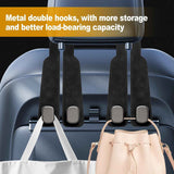 Car Purse Hook Purse Hook for Car Seats Headrest Car Seat Hooks,Heavy Duty Vehicle Organizer for Handbags, Groceries, Purses, Keep Car Tidy (Black, 4 Pack)