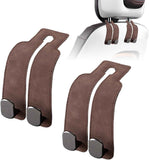 Car Purse Hook Purse Hook for Car Seats Headrest Car Seat Hooks,Heavy Duty Vehicle Organizer for Handbags, Groceries, Purses, Keep Car Tidy (Brown, 2 Pack)