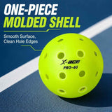 6Pcs X-ACE PRO-40 Outdoor Pickleball Balls, Official 40-Hole Tournament Standard Pickle Balls for Outdoor Hard Court Training & Competition