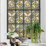 Stained Glass Effect Decorative Window Film, Static‑Free Self‑Adhesive Frosted Privacy Window Protective Film, 60cm x 200cm In Australia - Darrahopens