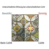 Stained Glass Effect Decorative Window Film, Static‑Free Self‑Adhesive Frosted Privacy Window Protective Film, 60cm x 200cm