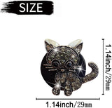 Bling Rhinestone Car Air Vent Clip,Dashboard Outlet Clip,Car Air Freshener Vent Clips,Car Air Conditioning Outlet Clip Decorative,Bling Car Accessories Car Interior Decoration Charm,Cute Car Decor (Cute kitten-BK)