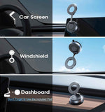2026 Upgraded Vacuum Magnetic Car Phone Holder 360° Reinforced 96LBS Ultra Suction Cup Phone Mount for MagSafe Cell Phone Holders for Your Car/Gym/Mirror Mount for iPhone & Android