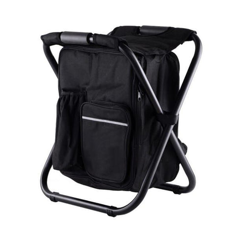 Black Insulated Cooler Backpack Chair, Folding Stool for Picnic & BBQ Outdoor Camping In Australia - Darrahopens