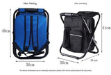 Insulated Cooler Backpack Chair, Folding Stool for Picnic & BBQ Outdoor Camping,  Green