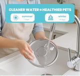 Cat Water Fountain, 3.2L Stainless Steel Pet Water Fountain with Filters, Quiet Automatic Cat Water Dispenser Water Bowl, Includes 4 Replacement Filters for Cats & Dogs