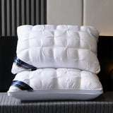 White Luxury Adjustable Bed Pillows Set of 2, Hotel‑Grade Down Alternative Pillows, Ultimate Neck Support for Comfortable Sleep In Australia - Darrahopens