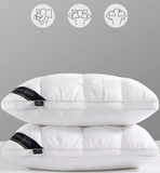 White Luxury Adjustable Bed Pillows Set of 2, Hotel‑Grade Down Alternative Pillows, Ultimate Neck Support for Comfortable Sleep