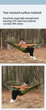 Military‑Green Outdoor Camping Hammock with Mosquito Net, Anti‑Tipping Nylon Fabric, Quick Setup Hammock for Single & Double Person