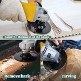 125mm Wood Carving Disc Set of 3, Angle Grinder Wheels for Wood Shaping, Grinding & Cutting, 7/8‑Inch Arbor Bore