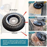 125mm Wood Carving Disc Set of 3, Angle Grinder Wheels for Wood Shaping, Grinding & Cutting, 7/8‑Inch Arbor Bore