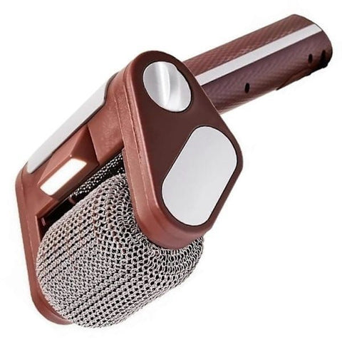 Cordless Brushless Electric Grill Cleaner, Rotating BBQ Grill Cleaning Brush, Brown Wireless Grill Scrubber for Outdoor Barbecue Grills